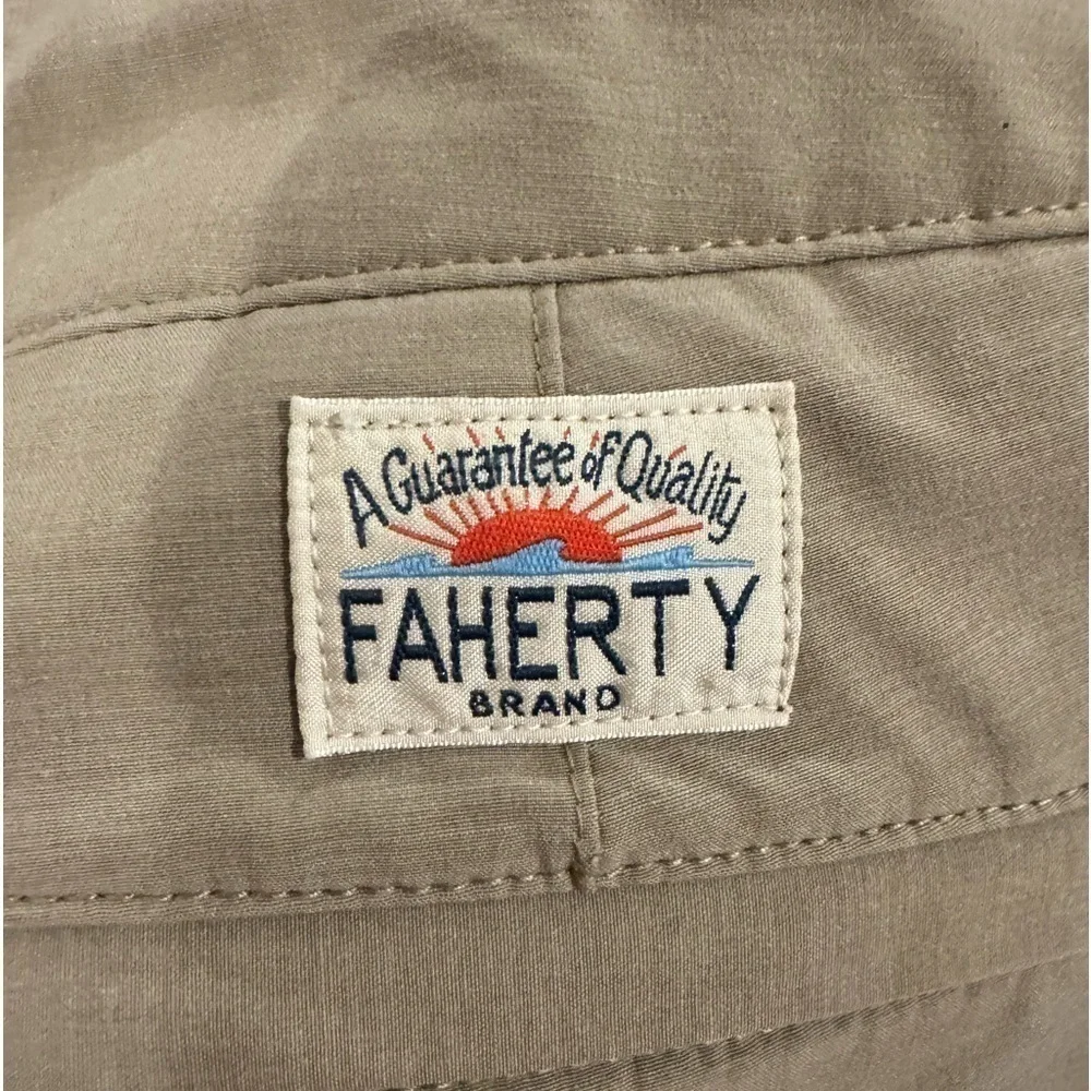 Faherty Mens All Day Belt Loop khaki Shorts size 40 E academia y2k preppy